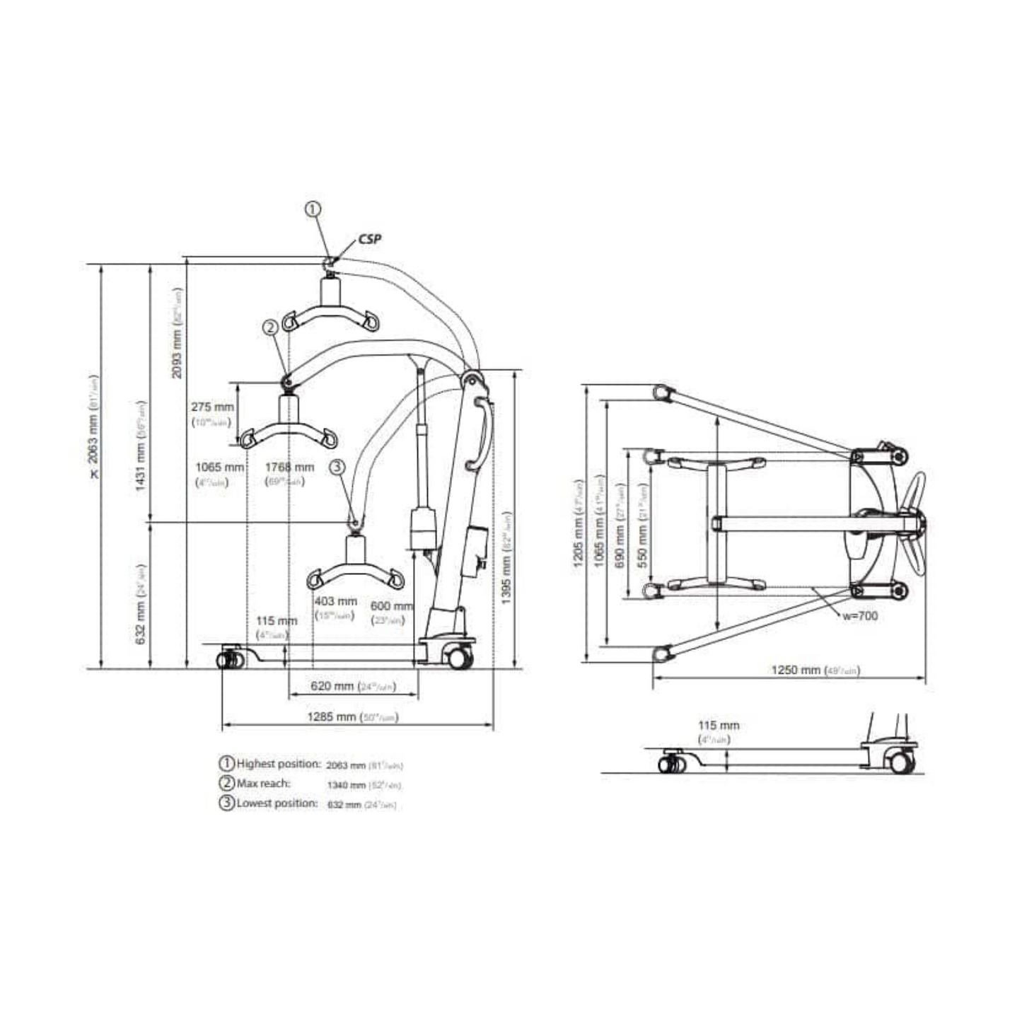 Molift Mover 205 Mobile Patient Lifter